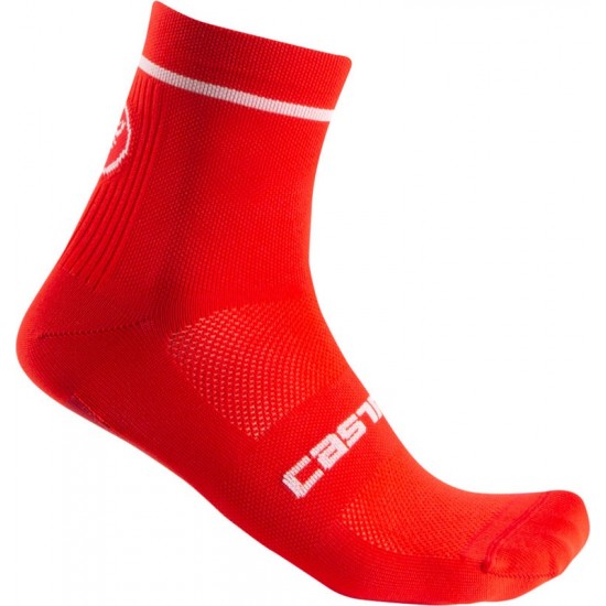 Sosete Castelli Entrata 9 Rosii L/XL Sosete Castelli Entrata 9 Rosu 40-43