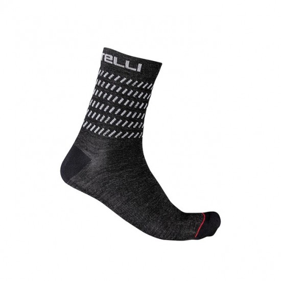 Sosete Castelli Go 15 Negru/Alb XXL 44-47