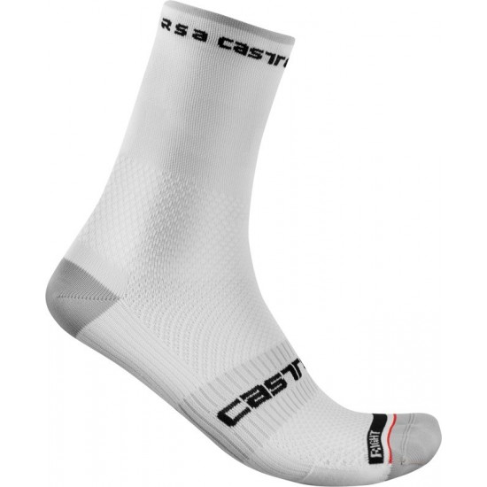 Sosete Castelli Rosso Corsa PRO 15, Alb, 36-39 Sosete Castelli Rosso Corsa PRO 15 Alb 36-39