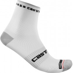 Sosete Castelli Rosso Corsa PRO 9 Alb L/XL 40-43