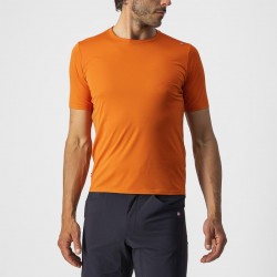Tricou casual Castelli Tech 2 Tee Portocaliu L Tricou casual Castelli Tech 2 Tee Portocaliu L