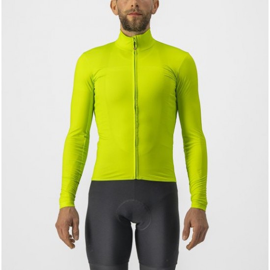 Tricou cu maneca lunga Castelli PRO Thermal Mid LS, Galben Fluo, L Tricou cu maneca lunga Castelli PRO Thermal Mid LS Galben Fluo L