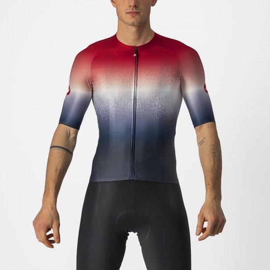Tricou cu maneca scurta Castelli Aero Race 6.0, Rosu/Alb/Bleumarin, XXXL Tricou cu maneca scurta Castelli Aero Race 6.0 Rosu/Alb/Bleumarin XXXL