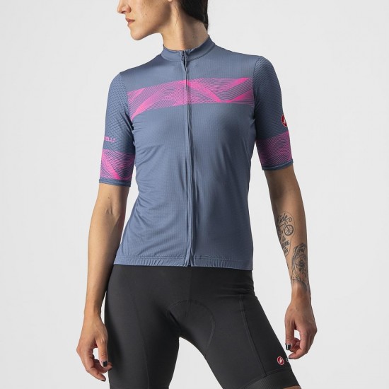 Tricou cu maneca scurta Castelli Fenice, de dama, Bleumarin/Roz, M Tricou cu maneca scurta Castelli Fenice de dama Bleumarin/Roz M