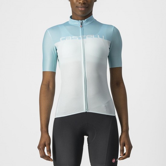 Tricou cu maneca scurta Castelli Velocissima, de dama, Alb/Bleu, L Tricou cu maneca scurta Castelli Velocissima de dama Alb/Bleu L