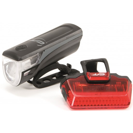 Far + stop CONTEC Speed Led USB - 20lux - negru/gri Far + stop CONTEC Speed Led USB - 20lux - negru/gri
