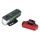 Far + stop CONTEC Speed Led - 20lux - negru/verde Far + stop CONTEC Speed Led - 20lux - negru/verde