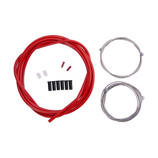 Set cablu + camasa frana CONTEC Neostop fata/spate - Red Set cablu + camasa frana CONTEC Neostop fata/spate - Red