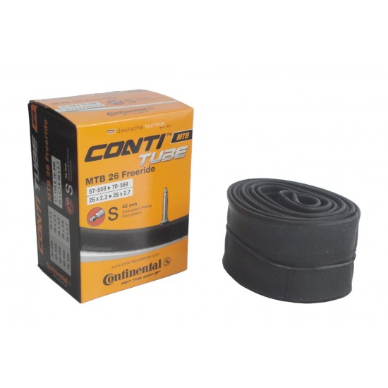 Camera bicicleta Continental MTB 26 Freeride valva Presta S42 26*2.3-2.7 Camera Continental MTB 26 Freeride 57/70-559 26x2.3-2.7 S42