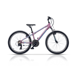 Bicicleta copii mtb CROSS Speedster girl - 24 - 300mm - Mov | 8-10 ani