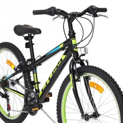 Bicicleta copii mtb CROSS Speedster 24 - Negru | 8-10 ani