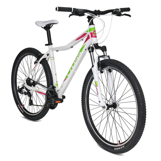 Bicicleta CROSS Fusion Lady 27.5 VB Alb/Roz/Verde 400mm