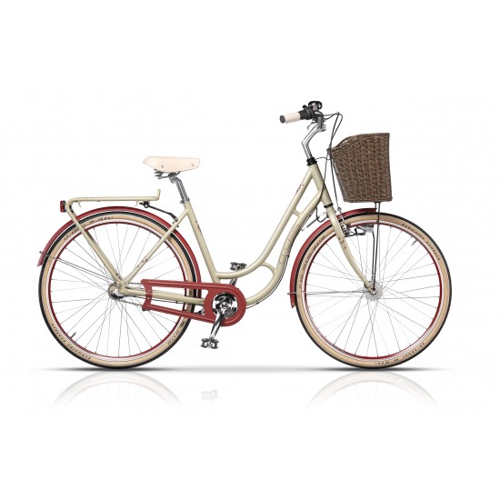 Bicicleta CROSS Picnic 28 Crem/Rosu 550mm