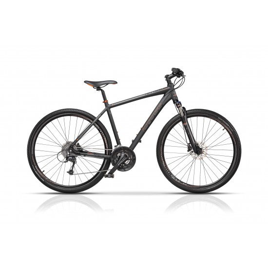 Bicicleta CROSS Quest Man Cross 28 Negru/Portocaliu 500mm