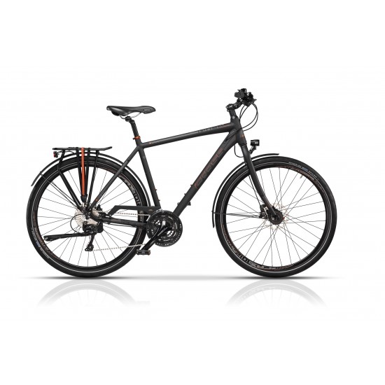 Bicicleta CROSS Quest Man Trekking 28 Negru/Portocaliu 550mm