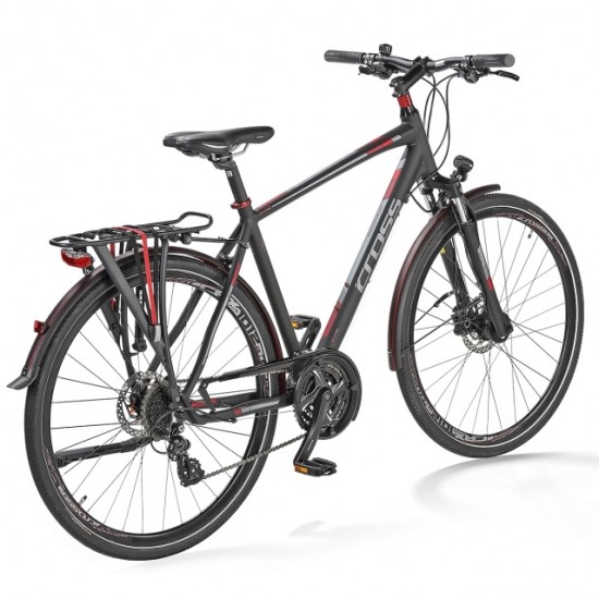 Bicicleta CROSS Travel Man Trekking 28 Negru/Rosu 520mm