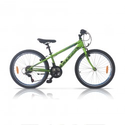 Bicicleta copii mtb CROSS Speedster 24 otel - Verde | 8-10 ani Bicicleta copii mtb CROSS Speedster 24 otel - Verde | 8-10 ani