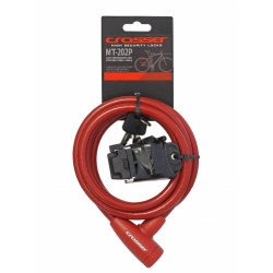 Incuietoare Cablu CROSSER MT 202P 10mm/180cm - Red Incuietoare Cablu CROSSER MT 202P 10mm/180cm - Red
