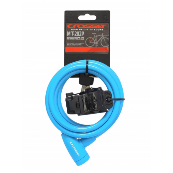 Incuietoare Cablu CROSSER MT 202P 10mm/180cm - Blue
