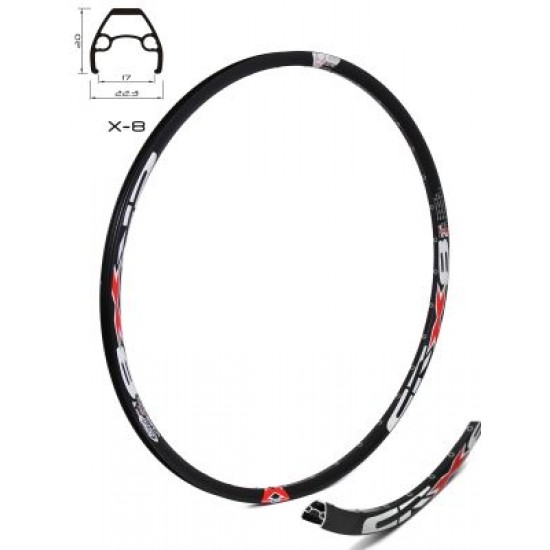 Janta CROSSER X8 28'' 36H negru - capsata Janta CROSSER X8 28 36H negru - capsata