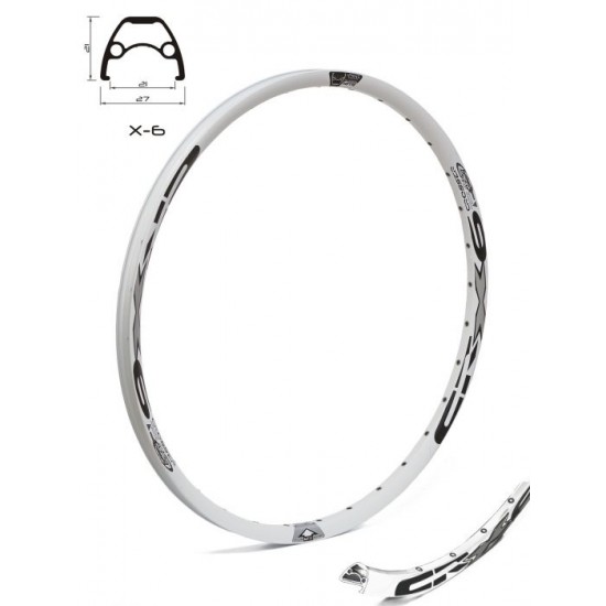 Janta CROSSER X6 27.5 32H alb / gri - capsata