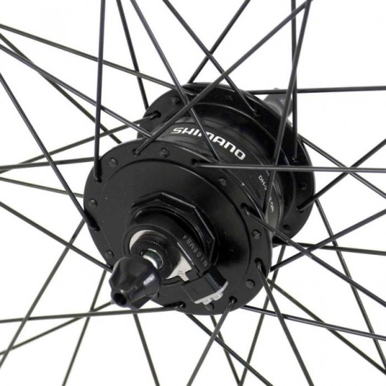 Roata fata CROSSER X11 36H 28 QR - Frana disc (6 suruburi) cu butuc SHIMANO DH-3D32 - capsata