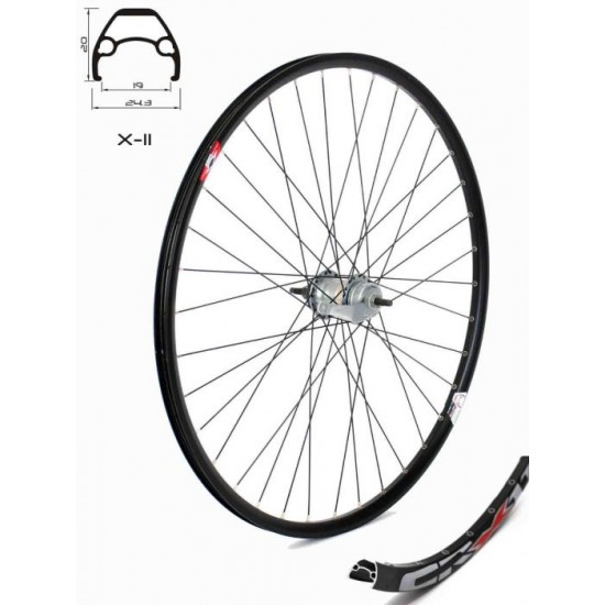Roata CROSSER X11 36H 28 Spate viteze in butuc SHIMANO ASG3C41A2775 Roata spate CROSSER X11 36H 28/29 - 3 viteze in butuc SHIMANO Nexus SG-3C41 - capsata