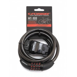 Incuietoare Cablu CROSSER MT 168 Cifru 10mm/180cm - Black Incuietoare Cablu CROSSER MT 168 Cifru 10mm/180cm - Black