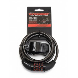 Incuietoare Cablu CROSSER MT 168 Cifru 8mm/180cm - Black Incuietoare Cablu CROSSER MT 168 Cifru 8mm/180cm - Black
