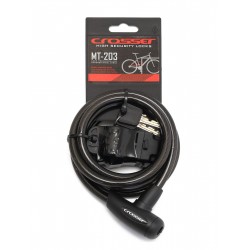 Incuietoare Cablu CROSSER MT 203 10mm/180cm - Black Incuietoare Cablu CROSSER MT 203 10mm/180cm - Black