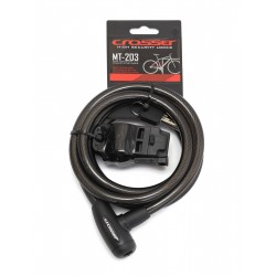 Incuietoare Cablu CROSSER MT 203 12mm/180cm - Black Incuietoare Cablu CROSSER MT 203 12mm/180cm - Black