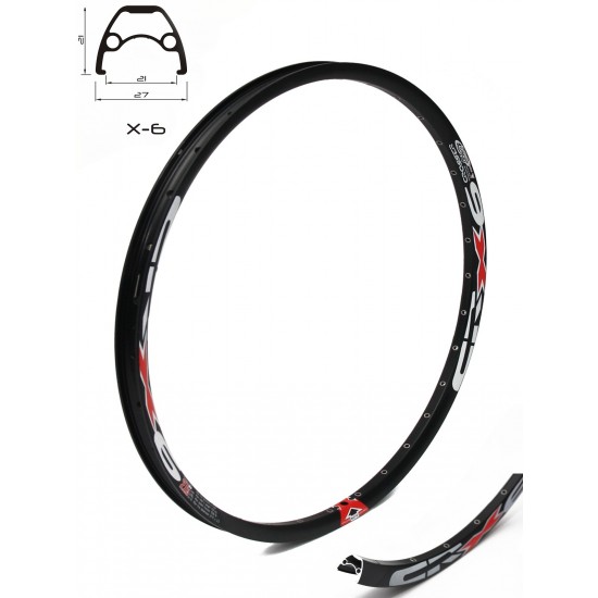 Janta CROSSER X6 27.5 36H Negru - capsata