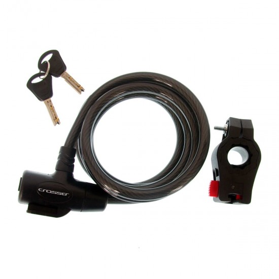 Incuietoare cablu CROSSER CL-823 8x1800mm - Negru Incuietoare Cablu CROSSER CL-823 8mm/180cm - Black