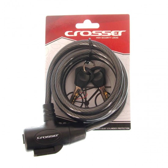 Incuietoare cablu CROSSER CL-823 8x1800mm - Negru Incuietoare Cablu CROSSER CL-823 8mm/180cm - Black