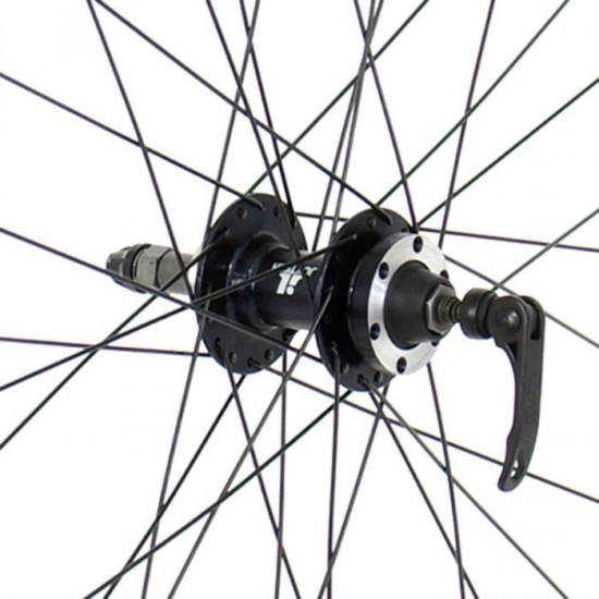 Roata spate CROSSER X11 32H 27.5 Filet, QR - Frana disc (6 suruburi) cu butuc Joytech D242