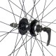 Roata spate CROSSER X11 32H 27.5 Filet, QR - Frana disc (6 suruburi) cu butuc Joytech D242