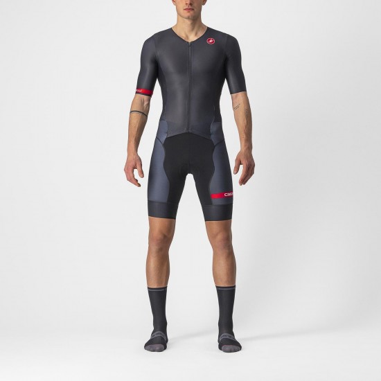 Costum de triatlon cu maneca scurta Castelli Free Sanremo SS Negru M