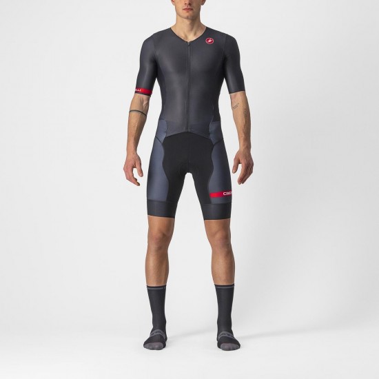 Costum de triatlon cu maneca scurta Castelli Free Sanremo SS Negru S Costum de triatlon cu maneca scurta Castelli Free Sanremo SS Negru S