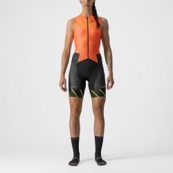 Costum de triatlon fara maneci Castelli Free W Sanremo SL de dama Portocaliu/Negru M Costum de triatlon fara maneci Castelli Free W Sanremo SL de dama Portocaliu/Negru M