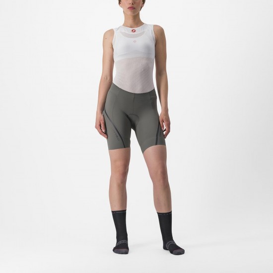 Pantaloni scurti Castelli Velocissima 3 de dama Gri/Antracit S Pantaloni scurti Castelli Velocissima 3 de dama Gri/Antracit S