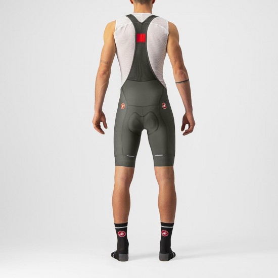 Pantaloni scurti cu bretele Castelli Competizione Kaki XXL Pantaloni scurti cu bretele Castelli Competizione Kaki XXL