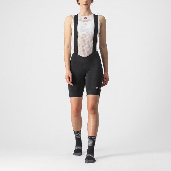 Pantaloni scurti cu bretele Castelli Endurance W de dama Negru XL