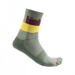 Sosete Castelli Blocco 15 Verde/Galben/Visiniu XXL 44-47 Sosete Castelli Blocco 15 Verde/Galben/Visiniu XXL 44-47