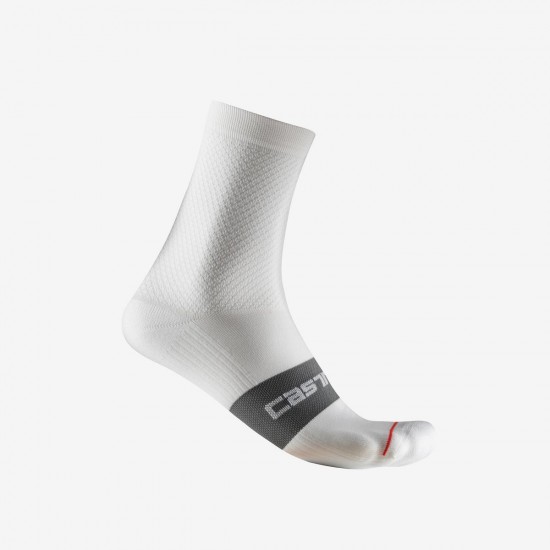 Sosete Castelli Espresso W 12 de dama Alb S/M 35-38
