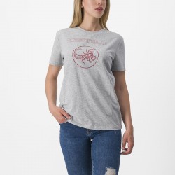 Tricou casual Castelli Pedalare Tee de dama Gri S Tricou casual Castelli Pedalare Tee de dama Gri S