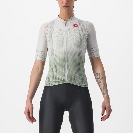Tricou cu maneca scurta Castelli Climbers 2.0 W de dama Alb/Vernil M Tricou cu maneca scurta Castelli Climbers 2.0 W de dama Alb/Vernil M