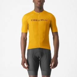 Tricou cu maneca scurta Castelli Elements Galben/Visiniu XL Tricou cu maneca scurta Castelli Elements Galben/Visiniu XL