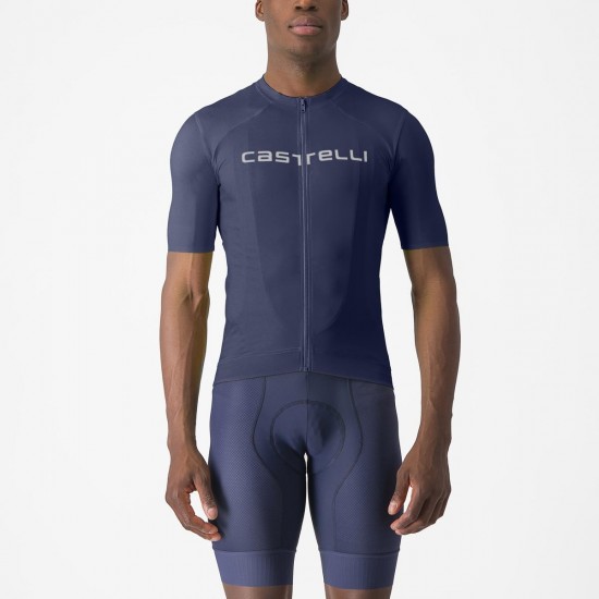 Tricou cu maneca scurta Castelli Elements Indigo/Gri S Tricou cu maneca scurta Castelli Elements Indigo/Gri S