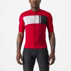 Tricou cu maneca scurta Castelli Prologo 7 Rosu/Alb/Negru XXL