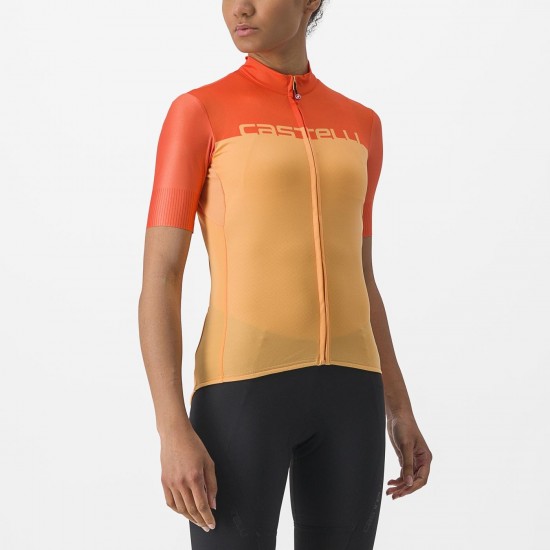 Tricou cu maneca scurta Castelli Velocissima de dama Galben/Portocaliu S Tricou cu maneca scurta Castelli Velocissima de dama Galben/Portocaliu S